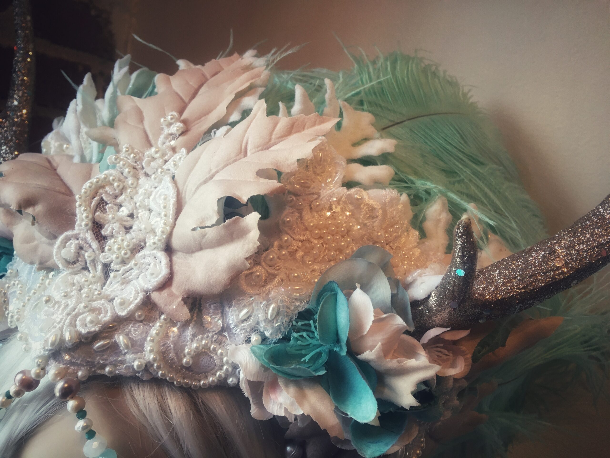 Gold Wings & Filigree Headdress : Made to order - Serpentfeathers